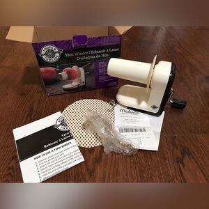 Yarn Ball Winder Loops & Threads - Table Clamp, Instructions + Receipt In Box